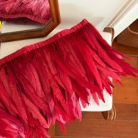 Ruban de couture en plumes de coq multicolores arc-en-ciel pour artisanat, carnaval, festival, samba, décoration personnalisée