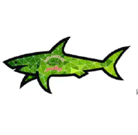Nouvelle Arrivée 25 Autocollants Décoratifs en PVC Imprimés UV Style Dessin Animé Drapeau Requin Autocollant Marseille Bineece Paul Jul Vrunk Cp Jul Vrunk