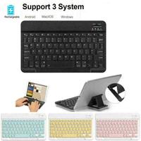 Venta al por mayor Mini USB Teclado inalámbrico con retroiluminación recargable para iPad IOS Android para Windows Tablet PC
