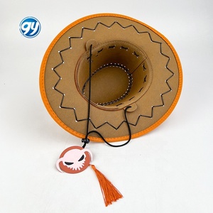 Chapeaux <span class=keywords><strong>de</strong></span> cowboy orange à la signature d'Anime Pieced <span class=keywords><strong>Ace</strong></span>, chapeaux <span class=keywords><strong>de</strong></span> jazz polyvalents et tendance, chapeaux à thème anime promotionnels - Product Image 5