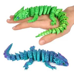 Ornement Caméléon Imprimé en 3D (Nouveauté 2026) : Modèle de Lézard Rampant à Couleurs Dégradées, Décoration Créative pour Bureau, Étagère et Accent de Maison - Product Image 2