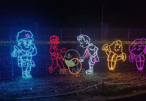 Luce decorativa con motivo a fiocco <span class=keywords><strong>di</strong></span> <span class=keywords><strong>neve</strong></span> per interni ed esterni IP65 per decorazioni natalizie paesaggio babbo natale - Product Image 2