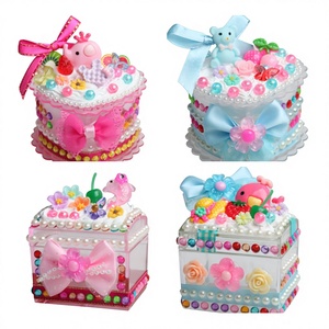 Kit de Material DIY de Juguete Educativo de Simulación de Comida <span class=keywords><strong>para</strong></span> Niñas: Caja del Tesoro con Jugos, Helados, Smoothies y Pasteles - Product Image 2