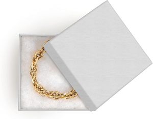 Confezioni Regalo per Gioielli, Set da 6, 8.9x8.9x2.5 CM, in Cartone Imbottito di Cotone con Coperchio per Orecchini, Bracciali, Collane, Prodotto in Cina - Product Image 2