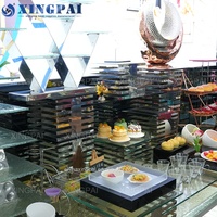 Matériel de restauration XINGPAI, supports de buffet de luxe sur mesure, supports à gâteaux en acier inoxydable pour hôtel et restaurant