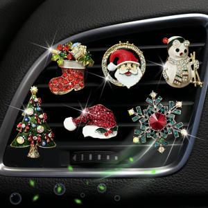 ที่ปรับอากาศใน<span class=keywords><strong>รถ</strong></span>ยนต์ทำจากโลหะมีวัสดุพลอยเทียมสำหรับตกแต่งภายใน<span class=keywords><strong>รถ</strong></span>สไตล์รองเท้าคริสต์มาสที่สวยงามมาก - Product Image 2