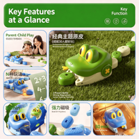 Jouet Serpent Magnétique RC 2.4G MILI avec Yeux Lumineux, Jeu de Combat pour 2 Joueurs, Serpent Mordant, Jouet Interactif Éducatif pour Enfants
