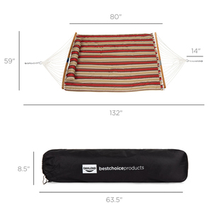 Danlong cuscino da campeggio esterno amaca doppio <span class=keywords><strong>letto</strong></span> per amaca da esterno con barra di spalmatore di bambù curva - Product Image 2