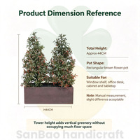 Plante Artificielle 44cm de Haut, Fougère de Boston Pyramide, Mini Bonsaï en Pot pour Décoration Maison et Mariage