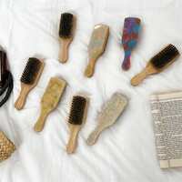 Peigne à cheveux portable en acétate, anti-statique, imperméable, écologique, moelleux, au design vintage élégant et raffiné
