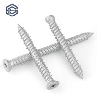 Tornillo autoperforante de acero al carbono cincado para hormigón, para soporte de bandejas de cables, conductos, tuberías, ductos, techos, muros cortina y paneles.