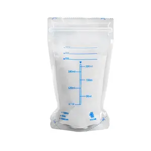 BPA free silicone breast milk cooler storage bag disposable 30 counter 200ml baby milk power storage bags