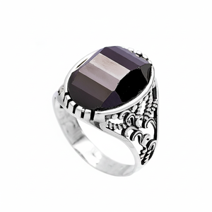 Onyx Stone Oval Shape <b>Men</b> <b>Ring</b> Jewelry Man Jewellery Wholesale Handcrafted Authentic 925 Sterling <b>Silver</b> <b>Men</b> <b>Ring</b> - Product Image 2