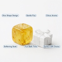 Lot de 6 bombes de bain effervescentes artisanales en cristal de citron, parfum rafraîchissant, pour spa relaxant, personnalisable OEM