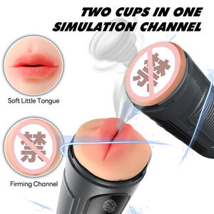 <span class=keywords><strong>Empreinte</strong></span> digitale et détection tactile avion tasse électrique automatique Intelligent mâle masturbateur Double tête Sex Toy - Product Image 4