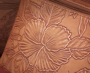 Sac de maquillage multifonctionnel de grande capacité en nylon PU, style rétro, gaufré en trois dimensions, exclusivité usine BSCI - Product Image 3