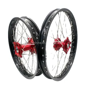 Complete Aluminum Motorcycle Wheel Rim Set, Front 21x1.6 Rear 18x2.15 Wheels