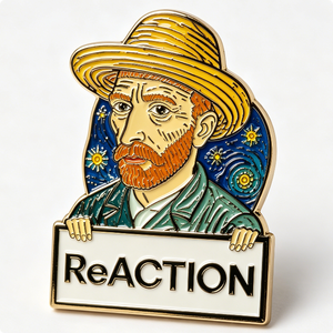 Metal <b>Pin</b> Gold Plated Irregular Shape Hard Enamel Zinc Alloy Art Collectible <b>Badge</b> - Product Image 2