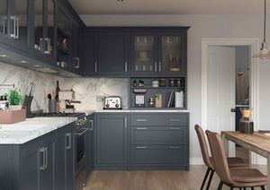 Customized American Shaker Style Wooden Kitchen Cabinet With Island for Home <b>Decor</b>-Made From Durable <b>Panel</b> Material - Product Image 3