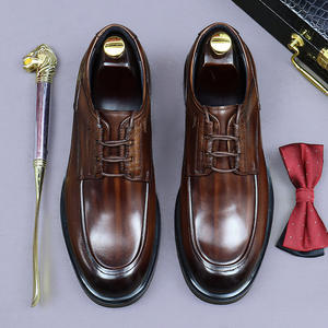 Zapatos Oxford de Cordones de Cuero Genuino para Hombre, Estilo Italiano de Alta Gama, Hechos a Mano, para Oficina y Trabajo, Antideslizantes, Transpirables y Duraderos - Product Image 2