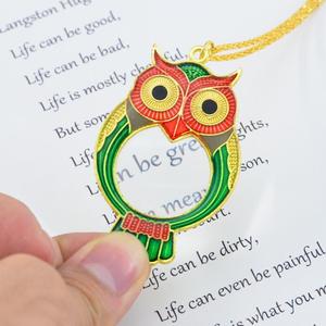 Collier <span class=keywords><strong>Loupe</strong></span> Vintage avec Pendentif Hibou en Émail, Lentille Acrylique à Haute Transmittance, Mini <span class=keywords><strong>Loupe</strong></span> de Lecture Portable en Métal pour <span class=keywords><strong>Femme</strong></span> - Product Image 3