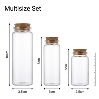 Botol Kaca Bening Berkualitas Tinggi 10ml untuk Bunga Kering dengan Tutup Sekrup, Tahan Suhu Tinggi