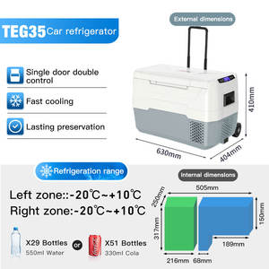 WAYCOOL TEG35 30L réfrigérateur de voiture de haute qualité DC12V/24V ou AC100 ~ 240V avec compresseur pour l'extérieur et les voyages en voiture - Product Image 4