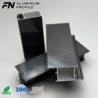 Profilé d'extrusion en aluminium sur mesure pour façade de bâtiment extérieur, profilé en aluminium anodisé noir, découpe CNC, profilé d'extrusion en aluminium