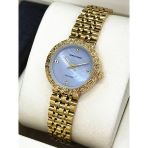 Reloj de Cuarzo Dorado Vintage para Mujer, Reloj de Pulsera de Acero Inoxidable, Reloj de Vestir de Lujo, Resistente al Agua - Product Image 4