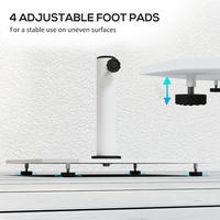 Support de parapluie JH-Mech ODM avec bouton réglable, montage facile, base en acier au carbone thermolaqué blanc