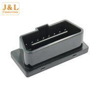 Vente en gros OBD2 connecteur mâle boîtier OBD boîtier OBD boîtier de couverture bricolage Scanner bleu Premium ABS outil de Diagnostic