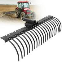 GarveeLife Râteau à roches paysager de 60 pouces pour tracteur, compatible avec un récepteur de 2 pouces pour ATV/UTV