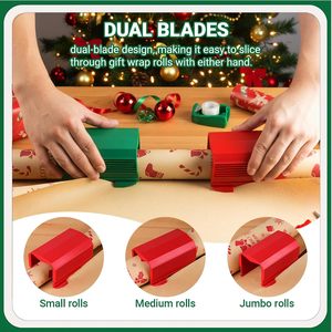 Cortador de Papel para Envolver <span class=keywords><strong>Regalos</strong></span>, Juego de Herramientas Deslizantes para Cortar Papel, Cortadores de Rollos de Papel para <span class=keywords><strong>Manualidades</strong></span>, <span class=keywords><strong>Regalos</strong></span> de Navidad y <span class=keywords><strong>Cumpleaños</strong></span> - Product Image 2