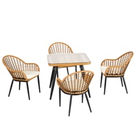 Sofa de patio en rotin personnalisé moderne Ensembles de jardin Chaise de luxe Chaise d'extérieur Chaise d'extérieur en rotin
