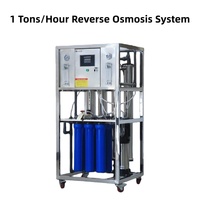 Système de traitement de l'eau par osmose inverse entièrement automatique 500 lph 132 gal/h avec réservoir de stockage d'eau pour l'usine d'eau potable