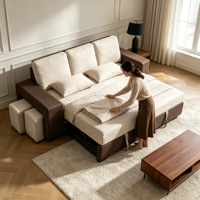 Canapé-lit pliable en tissu multi-usages personnalisable en gros pour l'ameublement intérieur résidentiel