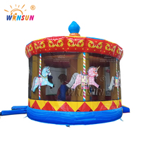 WINSUN Château gonflable semi-fermé de haute qualité pour fêtes