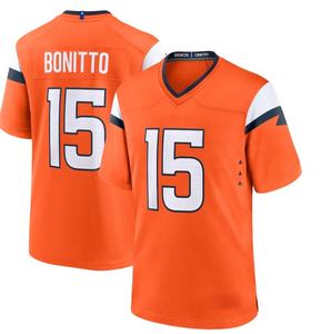 2025 Denver erkek ve kadın amerikan futbolu formaları spor işlemeli gömlek Logo ile dikili logo özelleştirilebilir formalar - Product Image 4