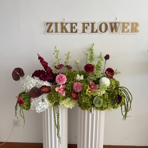<span class=keywords><strong>Fleurs</strong></span> d'allée <span class=keywords><strong>de</strong></span> mariage, bouquets <span class=keywords><strong>de</strong></span> demoiselles d'honneur, Anthurium bordeaux, Hortensia vert, <span class=keywords><strong>fleurs</strong></span> artificielles, centres <span class=keywords><strong>de</strong></span> <span class=keywords><strong>table</strong></span> pour événements et fêtes - Product Image 6