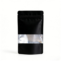Lot de 100 sacs anti-odeur refermables avec fenêtre mate, pochettes en aluminium autoportantes scellables pour l'emballage