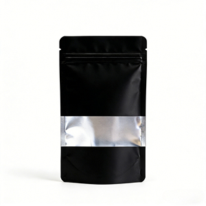 Lot de 100 sacs anti-odeur refermables avec fenêtre mate, pochettes en aluminium autoportantes scellables pour l'emballage - Product Image 3