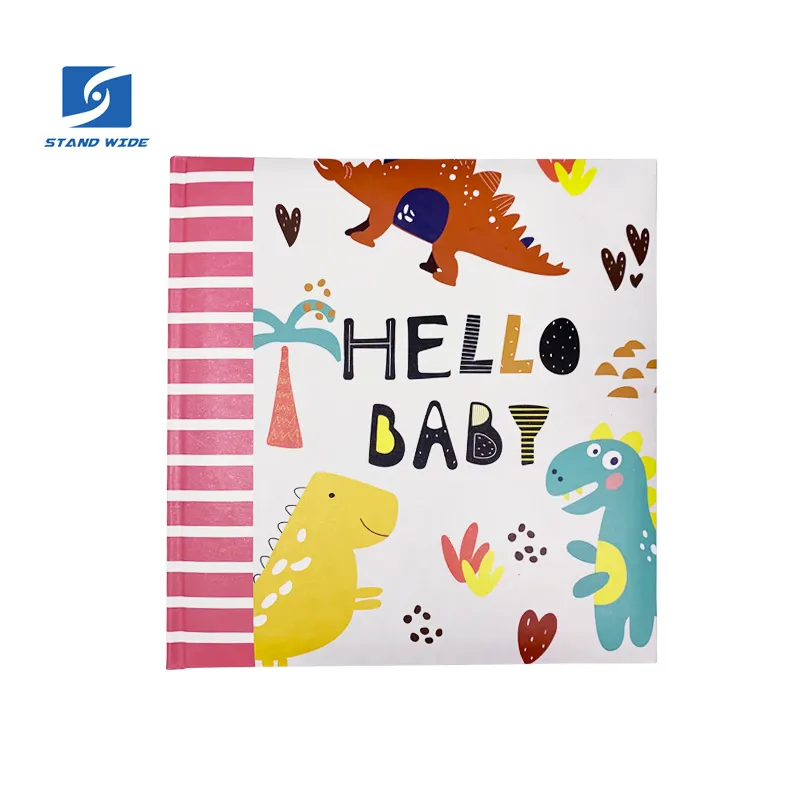 Álbum de fotos personalizado impresso, cobertura de papel álbum de memória para bebê