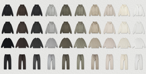 Set due pezzi di <span class=keywords><strong>felpe</strong></span> e pantaloni sportivi in cotone 100% dei pesi massimi <span class=keywords><strong>con</strong></span> <span class=keywords><strong>cappuccio</strong></span> e pantaloni sportivi stile Streetwear - Product Image 5