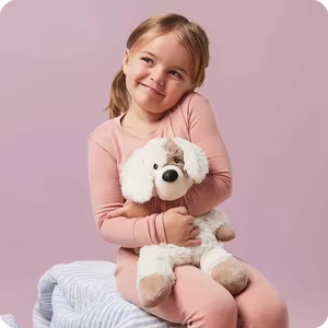 Personalizado Microwavable Ponderado Perro de peluche Cachorro Microondas Felpa Calmante Calefacción Animal de peluche <span class=keywords><strong>para</strong></span> <span class=keywords><strong>la</strong></span> <span class=keywords><strong>ansiedad</strong></span> y el alivio del estrés - Product Image 6