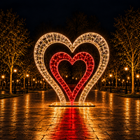 Boîte à Bague de Demande en Mariage avec Cadre Métallique et Lumière LED à Cordon, Certifiée CE RoHS IP65, Idéale pour Centre Commercial, Spot Photo, Décoration de Fiançailles, Lumière à Motif Saint-Valentin