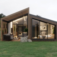UVO 52 Bâtiment modulaire préfabriqué en forme de A, conteneur plat à assembler |   Appartement, Resort, Cabane, Tiny House, Villa, Hôtel, Bureau