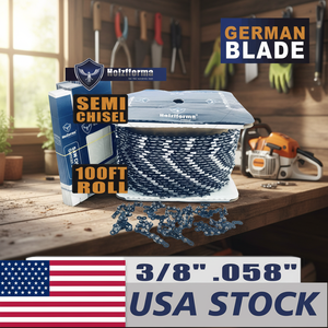 Rotolo da 100FT di catena per sega semichiselata da 3/8' .058'' modello D0100HED6RW, 40 set di maglie di collegamento abbinate, 25 scatole per lavori di potatura e giardinaggio - Product Image 3