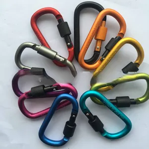 Táo bạo 8cmwith khóa dtype leo nút Carabiner treo hạt treo hợp kim nhôm ba lô