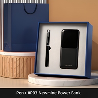Idée promotionnelle de luxe pour un ensemble cadeau d'entreprise : stylo et batterie externe à charge rapide double câble 2 en 1, ensemble cadeau d'affaires pour entreprises