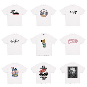 Belanciega 230g-300g cotton Tees tùy biến nhanh chóng hip hop cotton áo thun thiết kế cổ điển Tees thêu đổ xô in phun - Product Image 2